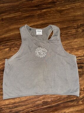 Gymshark Women’s Light Gray Racerback Crop Tank SMALL
